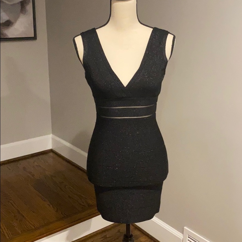 Black Bebe Bandage Dress
